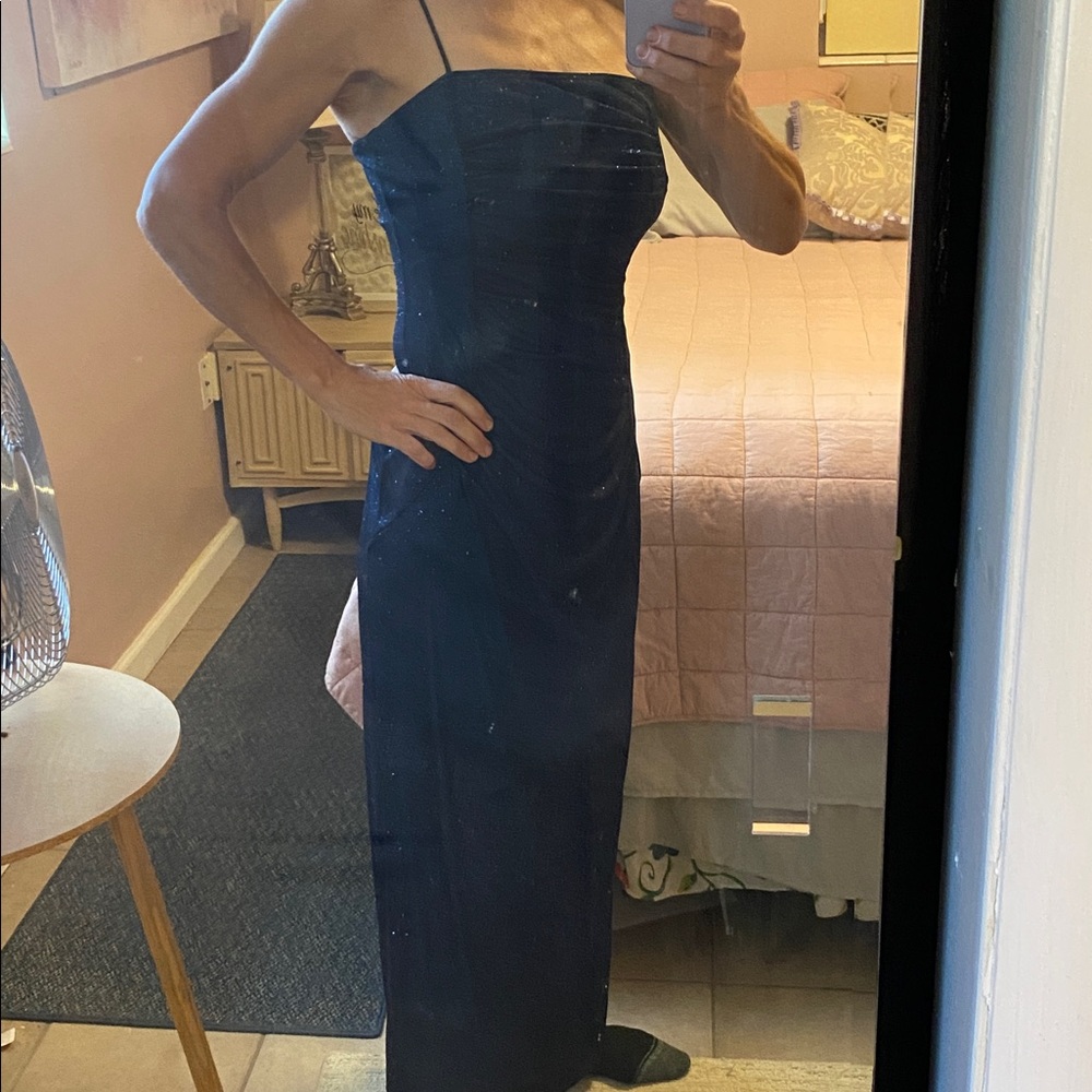Taboo Midnight Blue Strapless Dress